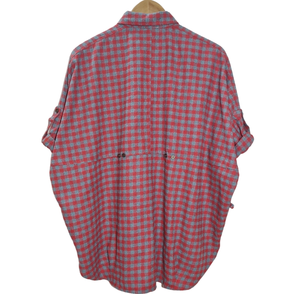 Size- free size, easel yarn dyed check cotton shirt for women - Picture 2 of 12